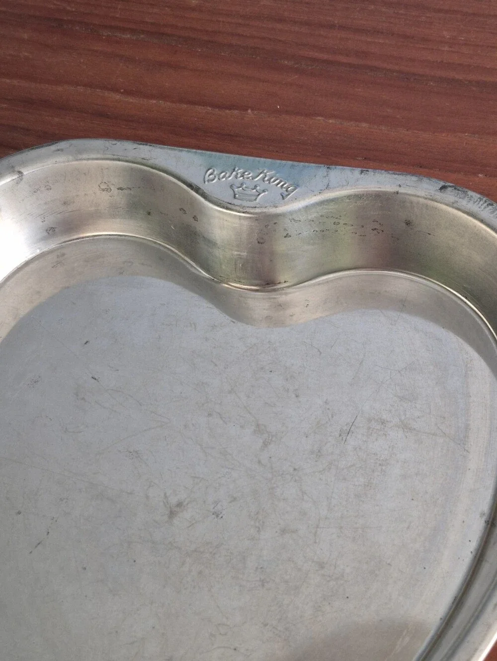 Vintage Bake King Heart-Shaped Baking Pans - Silver